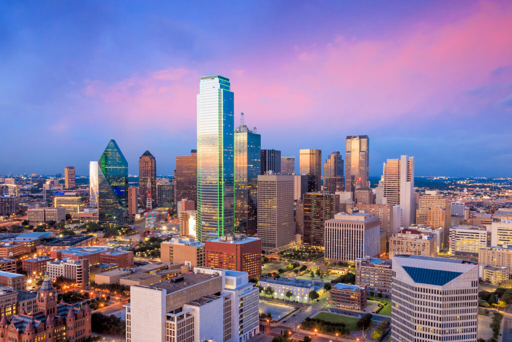 Skyline of Dallas, Texas; this section is meant to highlight substance abuse problems. 