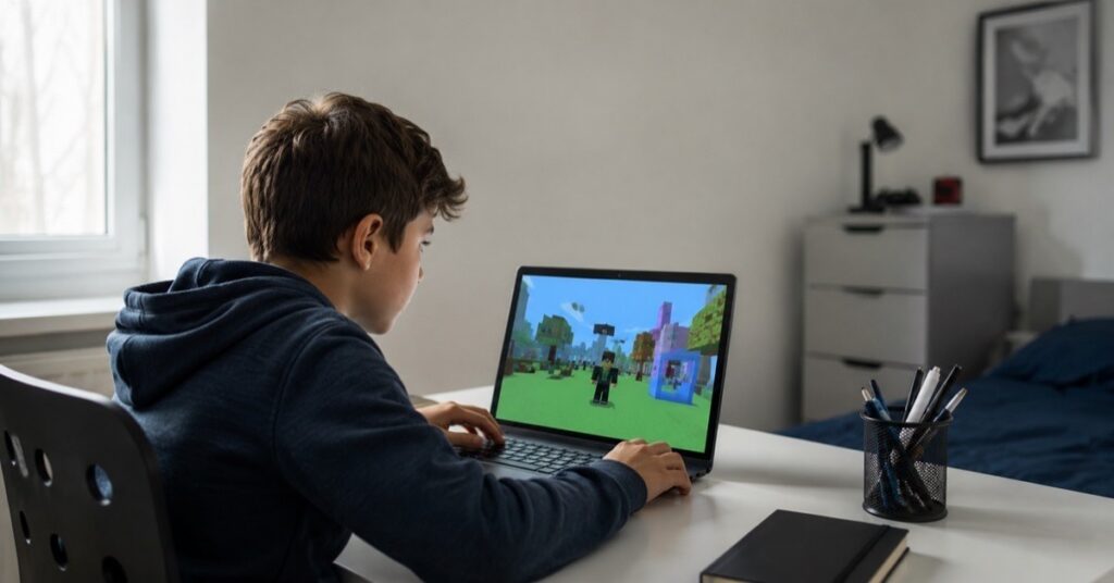 A child fully absorbed in a game showing the level of engagement that makes screen time limits difficult to enforce