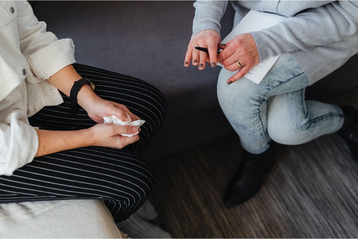A therapist and a teenager in a session