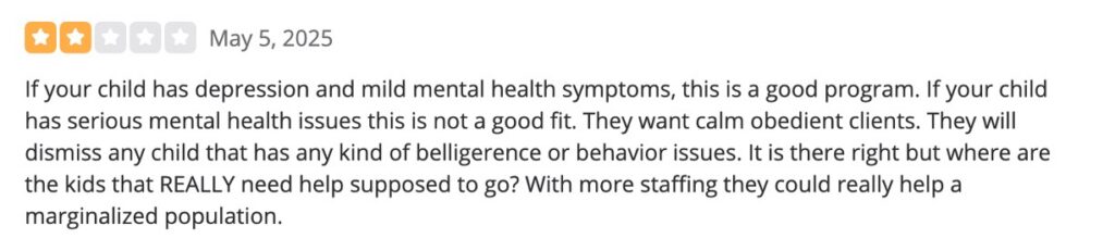 Review noting that Mind Above Matter is more suitable for mild cases